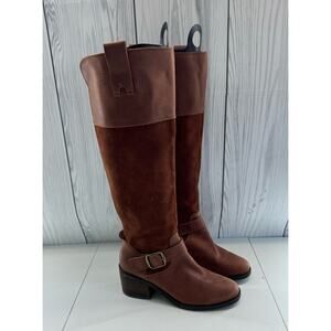 Lucky Brand Womens KAILAN Sz 6.5 Leather Riding Boots  Rye Brown